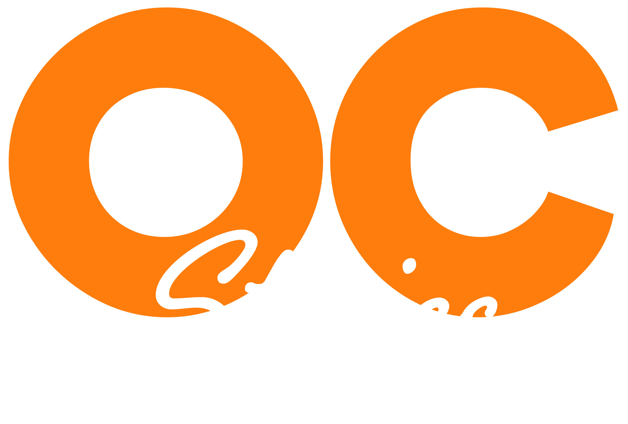 OC Stories logo with white text