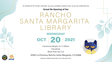 Rancho Santa Margarita Re-opening Banner