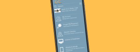 MyOCPL app on a yellow background