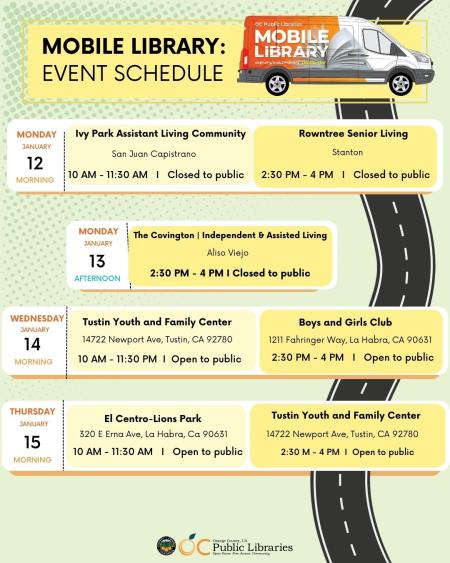 Mobile Library Jan 12 -15