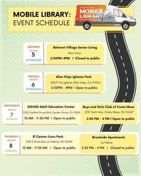 Mobile Library Jan 5 - 8